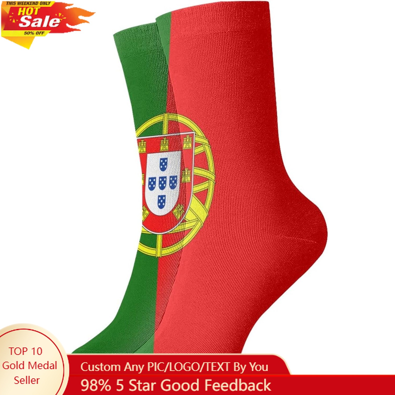 Dress Sock Men - Calcetines casuales unisex con bandera del