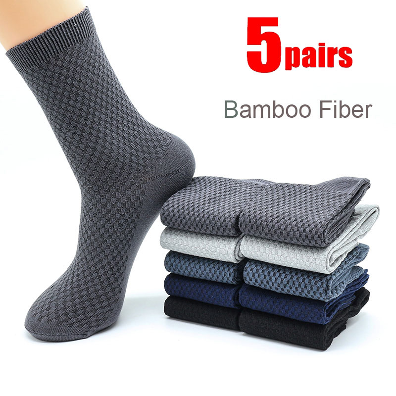 5 pares de calcetines de fibra - Dress Sock Men reseña y precio